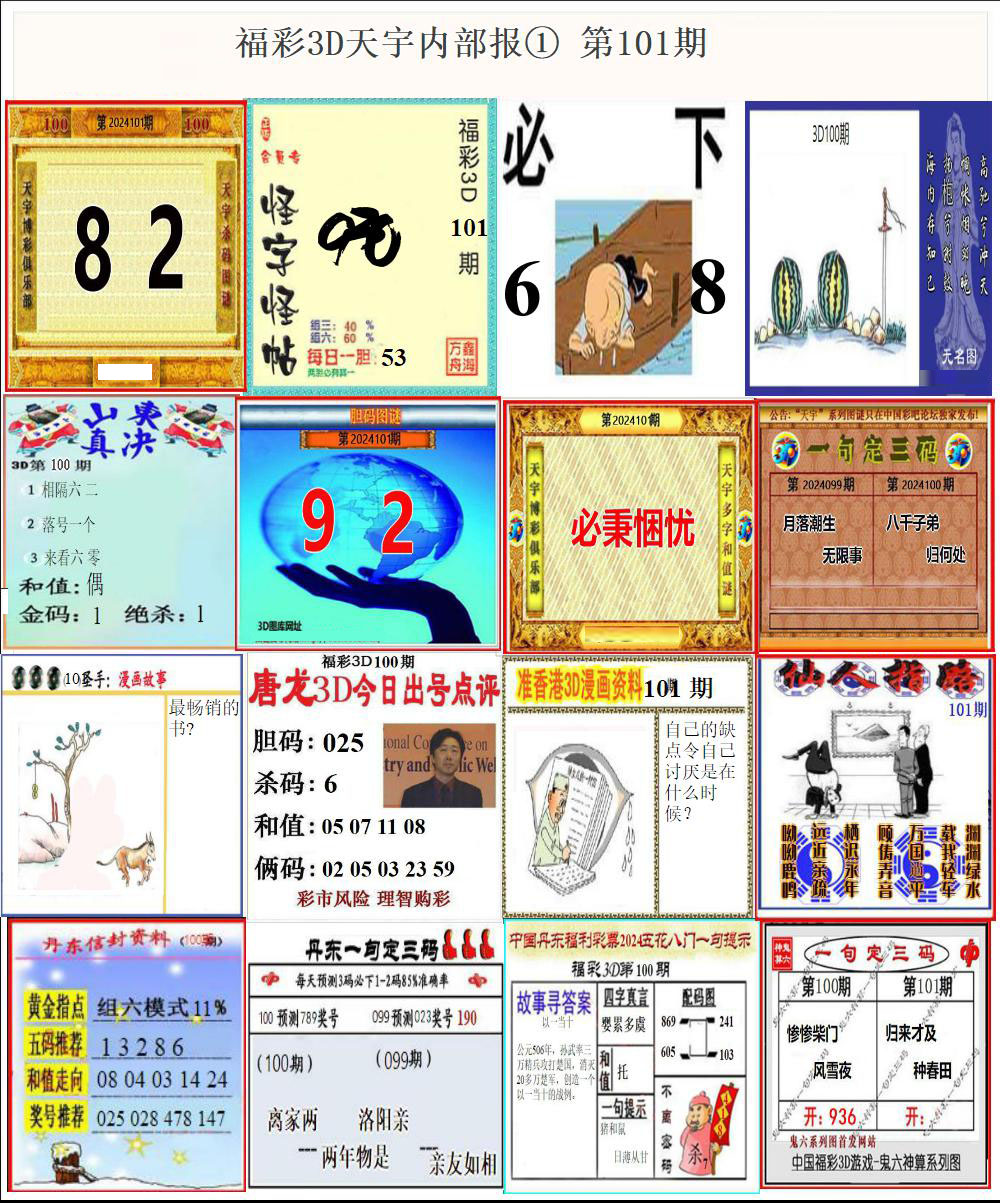 福彩3D天宇内部报①