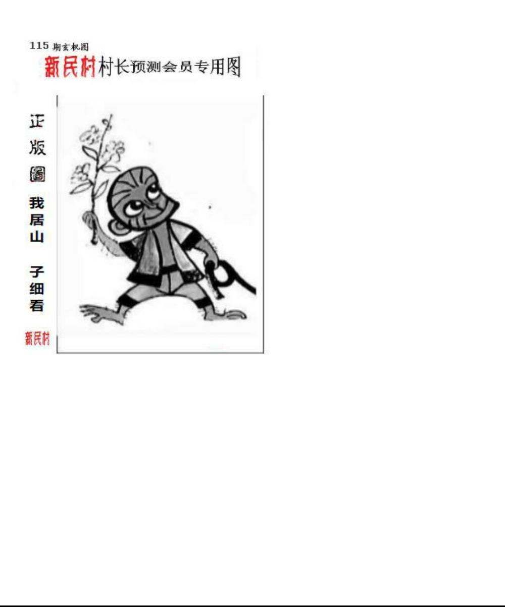 正版新民村村长预测图
