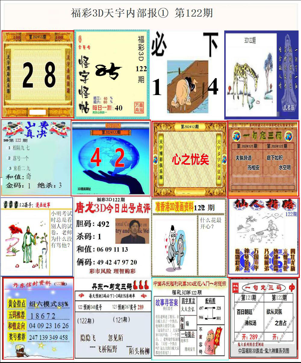福彩3D天宇内部报①