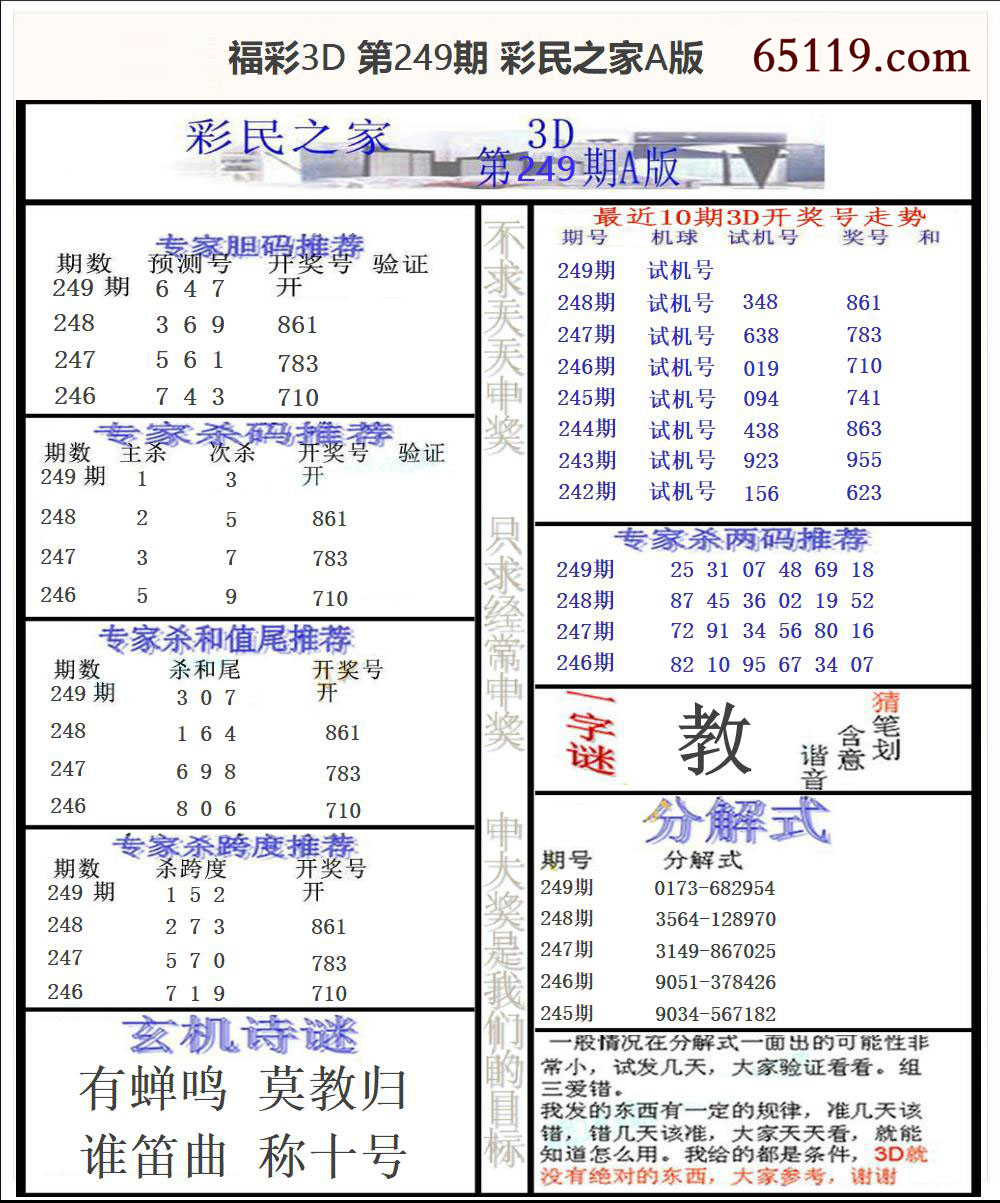 福彩3D彩民之家A版