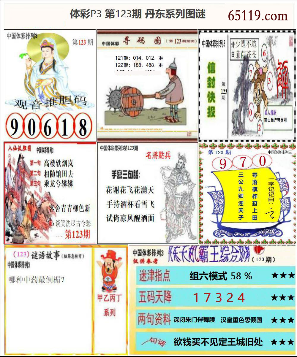 丹东P3系列图谜