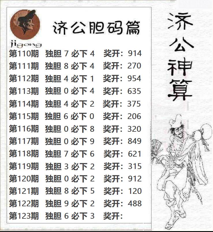 济公胆码